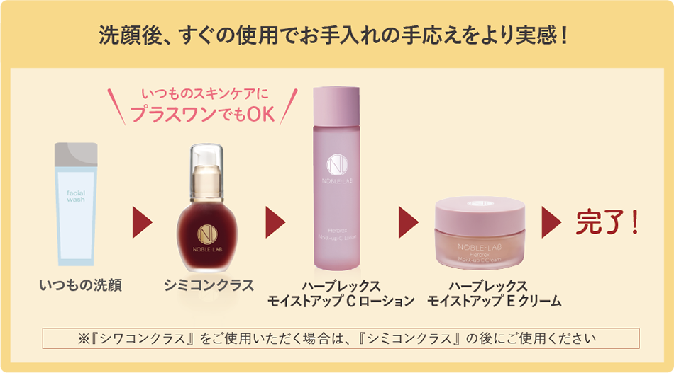 年齢肌の深いお悩み対策にしっかりスキンケア