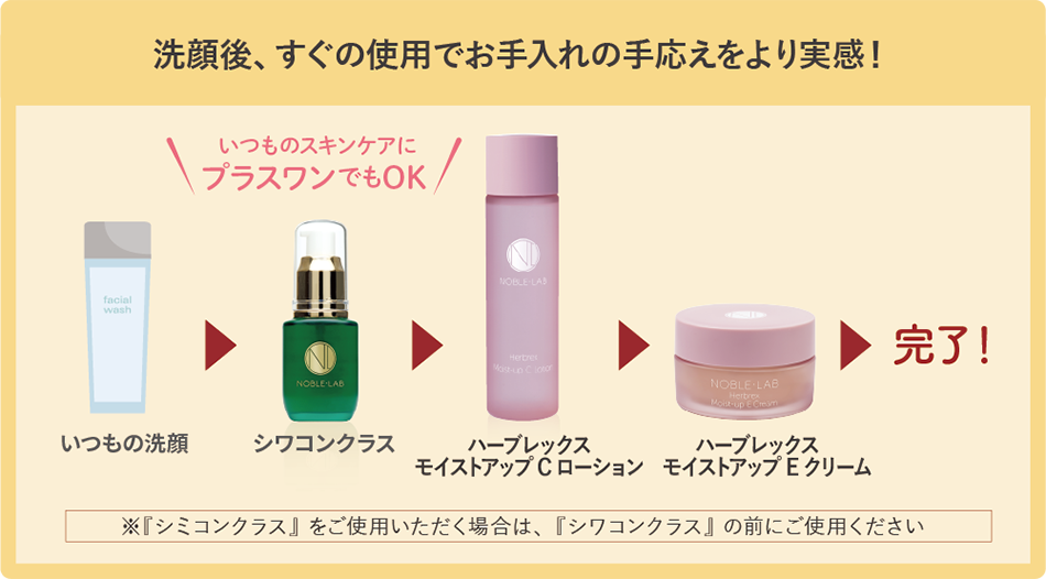 年齢肌の深いお悩み対策にしっかりスキンケア